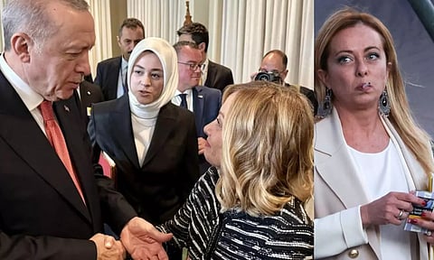 VIDEO: நீங்க அழகா இருக்கீங்க.. சிகரெட் பிடிக்கிறத நிறுத்துங்க  - துருக்கி அதிபர் அறிவுரை - மெலோனி Thug ரிப்ளை