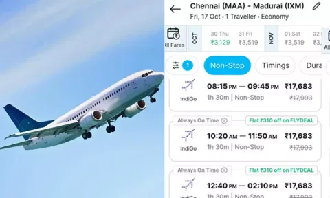 நெருங்கும் தீபாவளி பண்டிகை - விமான கட்டணங்கள் உயர்வு