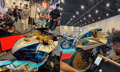 VIDEO: முழுக்க முழுக்க தங்கத்திலான மோட்டார் சைக்கிள்