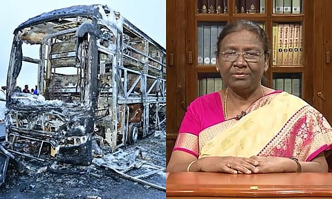 ஆந்திராவில் ஆம்னி பேருந்து தீ விபத்தில் பலி எண்ணிக்கை உயர்வு - ஜனாதிபதி திரவுபதி முர்மு இரங்கல்