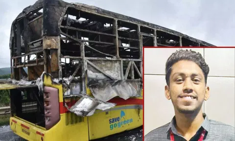 ஆந்திரா ஆம்னி பஸ் தீ விபத்தில் திருப்பூர் வாலிபர் பலி- நேர்காணலுக்கு சென்ற போது உயிரிழந்த சோகம்