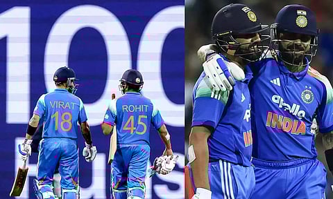 150-க்கு மேல் பார்ட்னர்ஷிப்: சச்சின்- கங்குலி சாதனையை சமன் செய்த ரோகித் சர்மா- விராட் கோலி ஜோடி