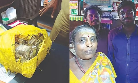 சாலையில் கேட்பாரற்று கிடந்த ரூ.17½ லட்சம்- போலீசிடம் ஒப்படைத்த பிளஸ்-2 மாணவிக்கு குவியும் பாராட்டு