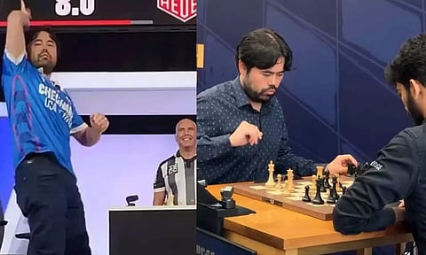 கிங்-ஐ தூக்கி வீசிய செஸ் வீரர்- தரமான பதிலடி கொடுத்த குகேஷ்- வைரலாகும் வீடியோ