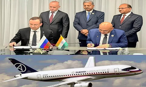 உதான் திட்டத்தின்கீழ் இந்தியாவின் தயாரிக்கப்படும் ரஷியாவின் சுகோய் சூப்பர் ஜெட் விமானம்