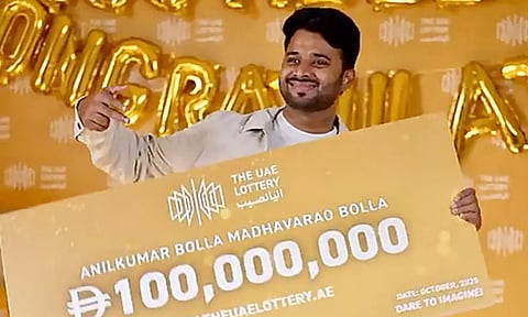 அமீரக அதிர்ஷ்ட லாட்டரி குலுக்கலில் இந்தியருக்கு ரூ.250 கோடி பரிசு
