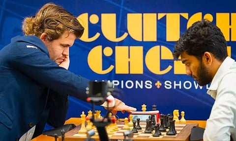 கிளட்ச் செஸ் சாம்பியன் பட்டத்தை வென்றார் கார்ல்சன் - கடைசி இடம் பிடித்த குகேஷ்