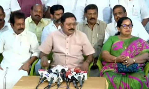 வரும் சட்டமன்ற தேர்தலில் திமுக- தவெக இடையே தான் போட்டி- டி.டி.வி. தினகரன்