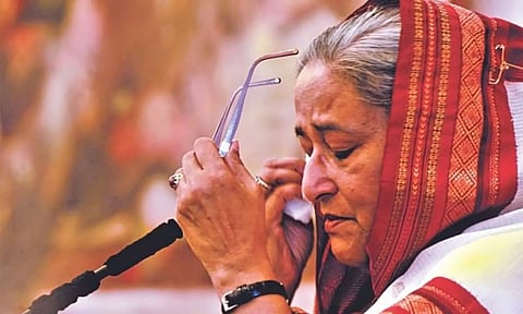 அடைக்கலம் தந்த இந்திய மக்களுக்கு நன்றி.. வங்கதேச முன்னாள் பிரதமர் ஷேக் ஹசீனா