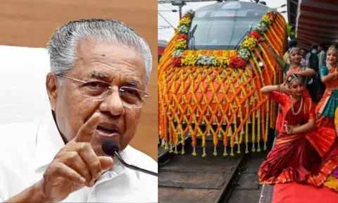 பிரதமர் மோடியின் வந்தே பாரத் தொடக்க விழாவில் ஆர்எஸ்எஸ் பாடல்.. பினராயி விஜயன் கண்டனம்