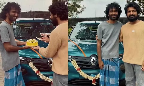 தனது முதல் படத்தில் இருந்து பணியாற்றி வரும் நெருங்கிய நண்பருக்கு கார் பரிசளித்த பிரதீப் ரங்கநாதன்