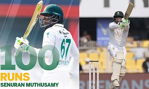 2வது டெஸ்ட்: இந்தியாவுக்கு எதிராக சதம் விளாசினார் முத்துசாமி - 400 ரன்களை கடந்தது தென் ஆப்பிரிக்கா