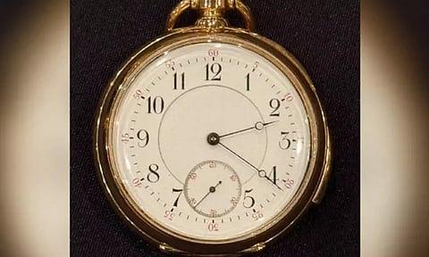 டைட்டானிக் கப்பலில் இருந்து எடுக்கப்பட்ட தங்க கடிகாரம் ரூ.20 கோடிக்கு ஏலம்