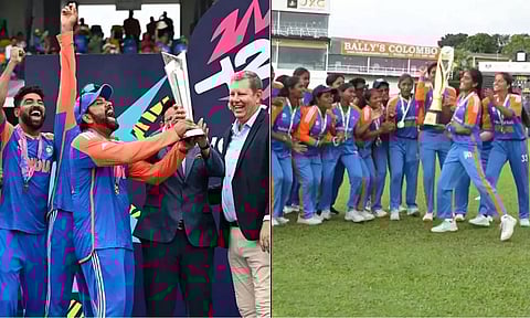 பார்வையற்றோர் டி20 உலக கோப்பை: ரோகித் சர்மா ஸ்டைலில் கொண்டாடிய  இந்திய மகளிர் அணி!