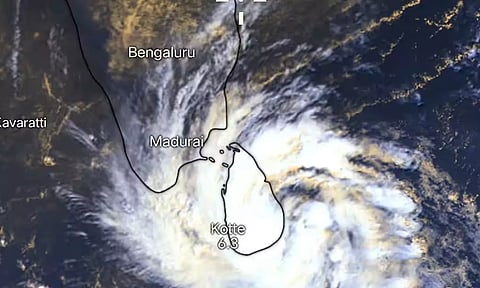 ஆழ்ந்த காற்றழுத்த தாழ்வு மண்டலமாக வலுவிழந்தது "டிட்வா" புயல்