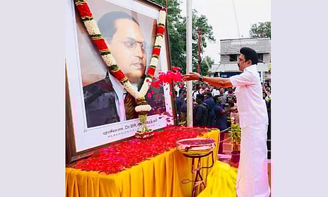 கல்வி எனும் ஆயுதத்தால் அனைத்தையும் தகர்த்தெறிந்து மேலெழுந்த அறிவுச்சூரியன் அம்பேத்கர் - மு.க.ஸ்டாலின்