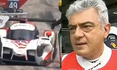 VIDEO: மலேசியாவில் நடைபெற்ற ரேஸில் பழுதாகி நின்ற கார் - தன்னம்பிக்கையுடன் பேசிய அஜித்