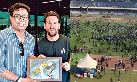 மெஸ்ஸி வருகை.. மைதான வன்முறை - விசாரணை ஆணையம் அமைப்பு - நிகழ்ச்சி ஏற்பட்டாளர் கைது