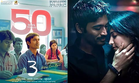 இன்னும் 50 நாட்களில்..! மீண்டும் ரீ ரிலீஸ் ஆகும் தனுஷ்-ன் "3"