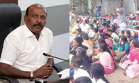 பணிநிரந்தரம் கோரி செவிலியர்கள் போராட்டம்: அமைச்சர் மா.சுப்பிரமணியன் பேச்சுவார்த்தை