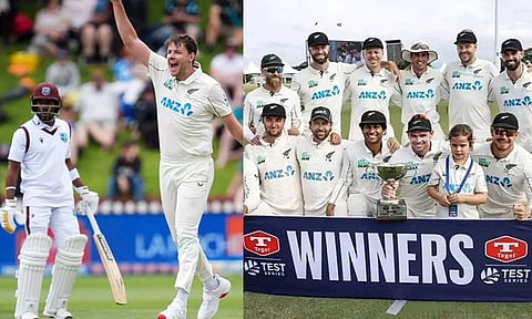 87 ரன்களுக்கு 1 விக்கெட்... அடுத்த 51 ரன்களில் ஆல் அவுட் ஆன வெஸ்ட் இண்டீஸ்: தொடரை கைப்பற்றிய நியூசிலாந்து