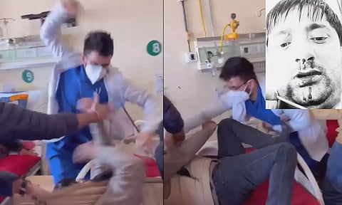 சிகிச்சைக்கு வந்த நோயாளியை சரமாரியாக தாக்கிய மருத்துவர் - அதிர்ச்சி வீடியோ