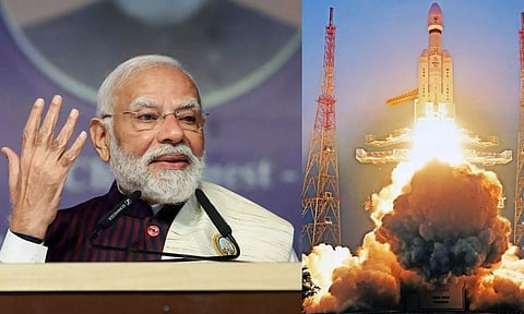 வெற்றிகரமாக விண்ணில் பாய்ந்தது பாகுபலி ராக்கெட் - இஸ்ரோவுக்கு பிரதமர் மோடி வாழ்த்து