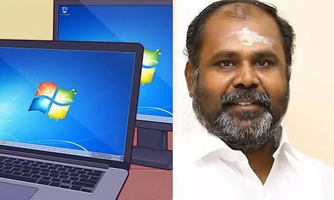 கல்லூரி மாணவர்களுக்கு மட்டும் மடிக்கணினி வழங்குவது ஏன்?- ஆர்.பி.உதயகுமார் கேள்வி