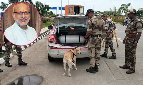 துணை ஜனாதிபதி வருகையையொட்டி திருச்சி விமான நிலையத்தில் 5 அடுக்கு பாதுகாப்பு ஏற்பாடு