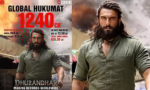 உலகளவில் வசூலில் முத்திரை பதிக்கும் "துரந்தர்"- போஸ்டர் வெளியிட்ட படக்குழு