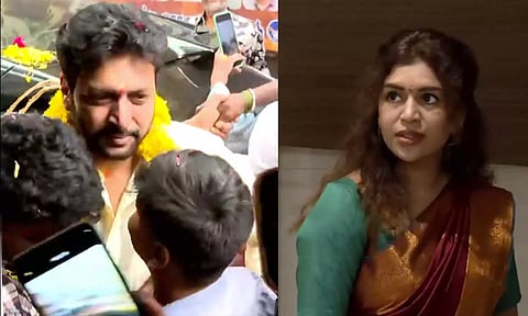 சென்னை காசி தியேட்டரில் பராசக்தி படம் பார்க்க வந்த ரவி மோகன்