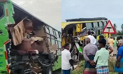 மதுரை அருகே ஆம்னி பேருந்துகள் மோதி விபத்து - 3 பேர் பலி