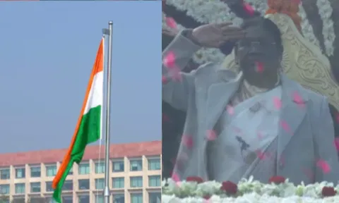 77-வது குடியரசு தினம்: தேசியக் கொடி ஏற்றினார் ஜனாதிபதி திரவுபதி முர்மு