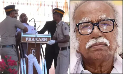 குடியரசு தின விழாவில் பரபரப்பு: மேடையிலேயே மயங்கி விழுந்த கேரள அமைச்சர்