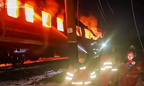 உக்ரைனில் பயணிகள் ரெயிலை குறிவைத்து ரஷியா டிரோன் தாக்குதல் - ஐவர் பலி