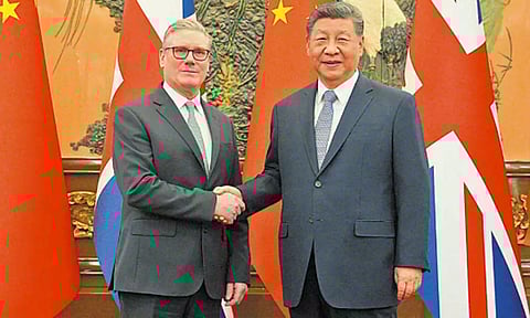 கனடாவை தொடர்ந்து இங்கிலாந்து: அதிபர் ஜி ஜின்பிங் உடன் கெய்ர் ஸ்டார்மர் சந்திப்பு