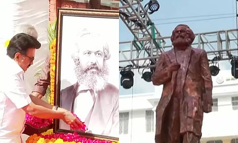 எழும்பூர் அருங்காட்சியக வளாகத்தில் கார்ல் மார்க்ஸின் சிலையை திறந்து வைத்தார் முதலமைச்சர்