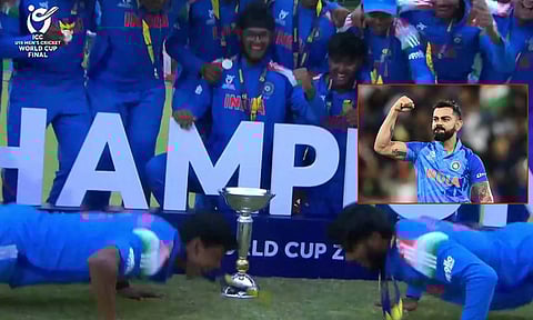 U19 உலகக் கோப்பையை வென்ற அணிக்கு பாராட்டு தெரிவித்த விராட் கோலி