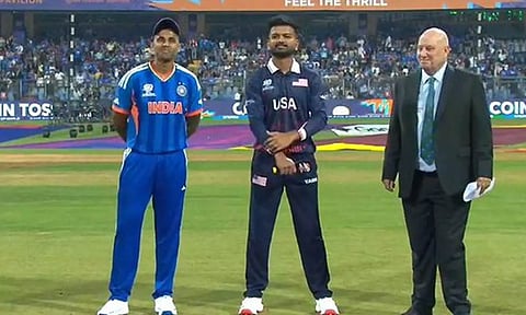 டி20 உலகக் கோப்பை: அமெரிக்காவுக்கு எதிரான போட்டியில் இந்தியா பேட்டிங்