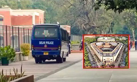 பாராளுமன்றத்திற்கு வெடிகுண்டு மிரட்டல் - காவல்துறையினர் சோதனை