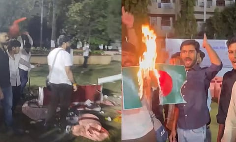 VIDEO: பல்கலைக்கழக உணவுத் திருவிழாவில் வங்கதேச அரங்கை அடித்து நொறுக்கிய பாஜக இளைஞரணியினர்