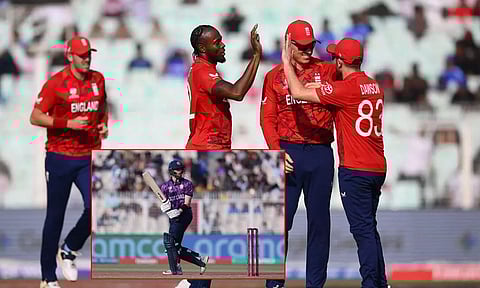 டி20 உலகக் கோப்பை: இங்கிலாந்துக்கு 153 ரன்கள் இலக்கு நிர்ணயித்துள்ளது ஸ்காட்லாந்து