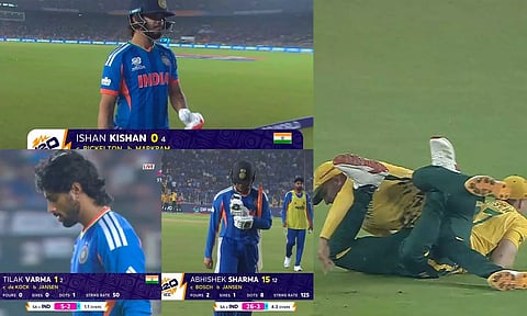 டி20 உலகக் கோப்பை: தென் ஆப்பிரிக்காவிற்கு எதிரான போட்டியில் விக்கெட்டுகளை இழந்து தடுமாறும் இந்தியா