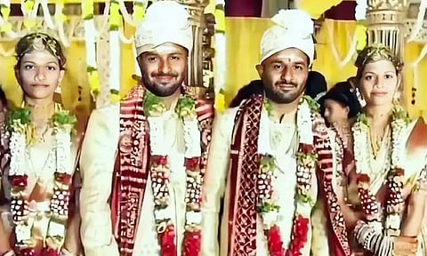 தெலுங்கானாவில் இரட்டையர்களை மணந்த இரட்டை சகோதரிகள்