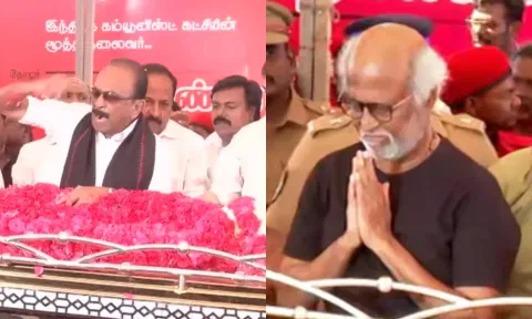 நல்லகண்ணு உடலுக்கு வைகோ, ரஜினிகாந்த் அஞ்சலி