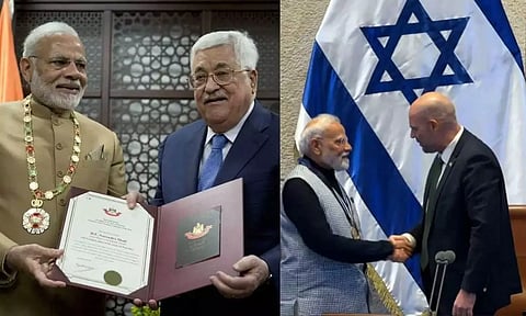 இஸ்ரேல் மற்றும் பாலஸ்தீனத்தின் உயரிய விருதுகளைப் பெற்ற ஒரே தலைவர்... பிரதமர் மோடி சாதனை