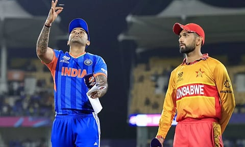 டி20 உலகக் கோப்பை 2026: ஜிம்பாப்வே பந்து வீச்சு தேர்வு- இந்திய அணியில் 2 மாற்றம்