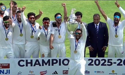 முதன்முறையாக ரஞ்சி டிராபியை வென்று வரலாற்று சாதனைப் படைத்தது ஜம்மு-காஷ்மீர் அணி