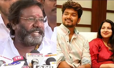 ஹேப்பி மூடுல இருக்கேன்... விஜய் மன உளைச்சல்ல இருப்பார் - கருணாஸ் கிண்டல்