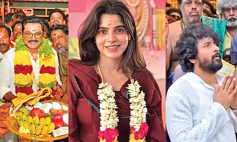 திரையுலக பிரபலங்களின் ஆன்மீக மையமாக மாறிய திருவண்ணாமலை கோவில்